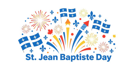 Colorful St. Jean Baptiste Day Celebration Design