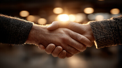 lawyer client handshake bright modern office.