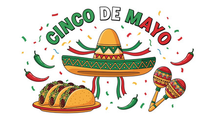 Festive Cinco de Mayo Celebration Illustration