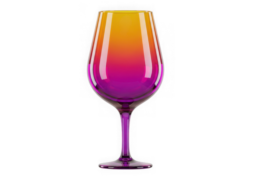 3d icon of colorful wine glass isolated on transparent background - Powered by Adobe