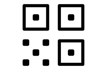 QRコードのシンプルなベクターアイコン