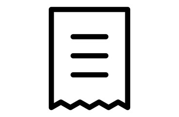 領収書のシンプルなベクターアイコン
