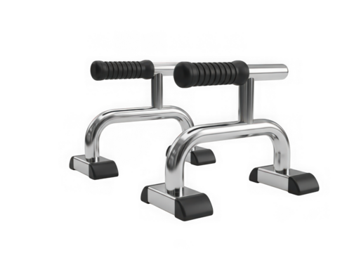 3d icon of pair of push up bars isolated on transparent background