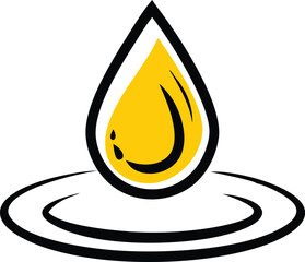water drop flat design eco symbol on white backgro.eps