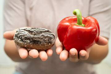 Junk food no good health eating for diet.