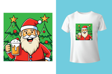 Merry Christmas in July T-Shirt Vector, Santa Shirt, Vacation Shirt, Mid of Year Shirt, Summer Vacation Shirt, Summer Santa Shirt, Holiday Vacation Shirt