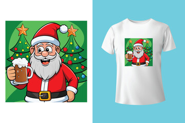Merry Christmas in July T-Shirt Vector, Santa Shirt, Vacation Shirt, Mid of Year Shirt, Summer Vacation Shirt, Summer Santa Shirt, Holiday Vacation Shirt
