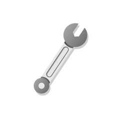 Flat Minimal Wrench Spanner Tool Icon