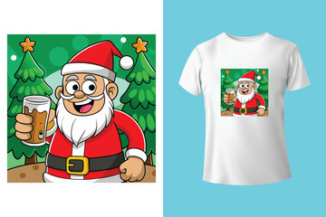 Merry Christmas in July T-Shirt Vector, Santa Shirt, Vacation Shirt, Mid of Year Shirt, Summer Vacation Shirt, Summer Santa Shirt, Holiday Vacation Shirt