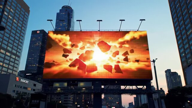 Digital Billboard Advertising in Urban Cityscape