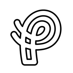 Abstract Shape Line Art Tree Icon