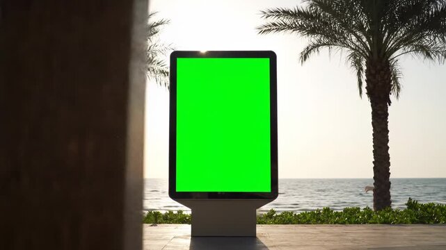 Green Screen Billboard Timelapse by the Beach