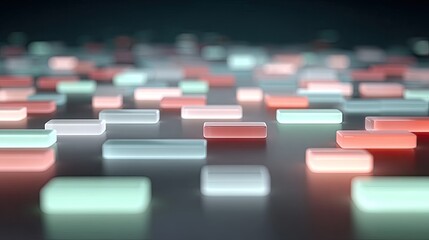 Abstract Background of Rectangular Shapes with Glowing Light and Modern Feel in Dark Setting