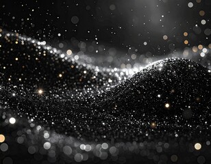 Abstract Black and Gold Glitter Texture