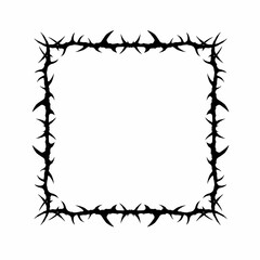 Gothic frame vector with sharp tribal style graphics design 