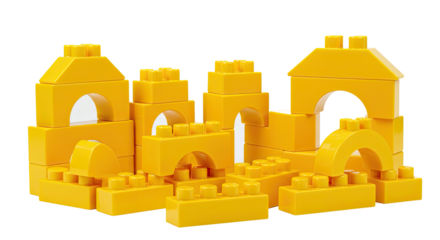 Bright Yellow Building Blocks for Creative Play.
