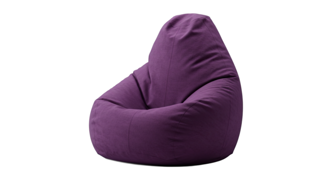 Comfortable Purple Bean Bag Chair for Relaxation and Leisure.