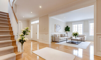 Fototapeta premium A real photo of the interior of a grand luxury, generation AI 