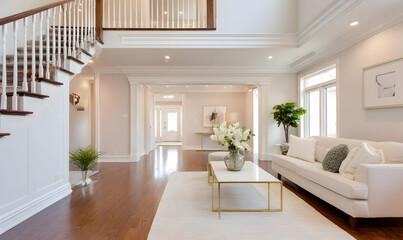 Obraz premium A real photo of the interior of a grand luxury, generation AI 