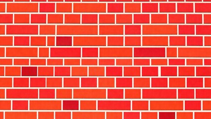 Vibrant brickwork pattern with varying shades of red and orange