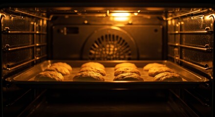 Baked goods in oven