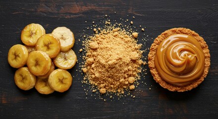 Banana caramel tart ingredients
