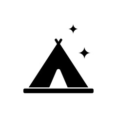 tent icon, modern vector isolated on white background.