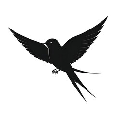 Obraz premium Silhouette of a bird in flight