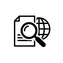 Document Search with Globe Icon