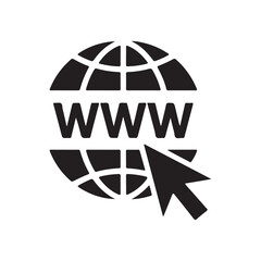 Global Web Connection. WWW Globe Icon