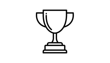 Simple line drawing of a trophy on a pedestal