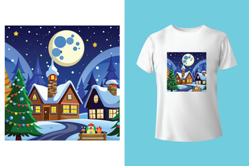 Christmas and New Year mockup of plain white t-shirt with gifts and copy space on festive background, red color tone.