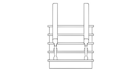 Staircase Balustrade Designs 2D vector