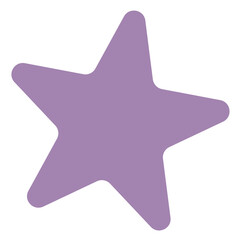 Purple Star Icon with Outline