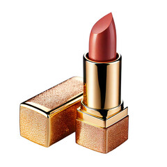  A Shimmering Nude Shade Lipstick Glittering on a White or Clear Surface PNG Transparent Back.png
