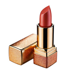  A Shimmering Nude Shade Lipstick Glittering on a White or Clear Surface PNG Transparent Back.png