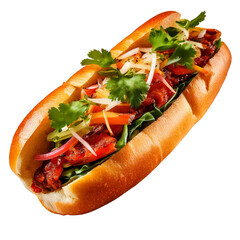  Banh Mi, transparent background, isolated image, generative AI