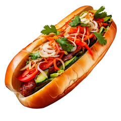  Banh Mi, transparent background, isolated image, generative AI