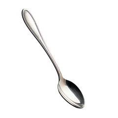  Metal spoon on transparent background 