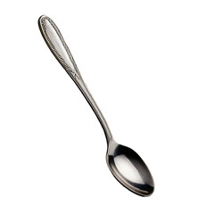  Metal spoon on transparent background 