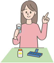 サプリメントを飲む人