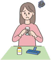 サプリメントを飲む人