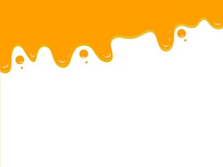 Wavy cheese background. Yellow cheese drops. Wavy background concept. Melted cheese background. Melting yellow liquid.