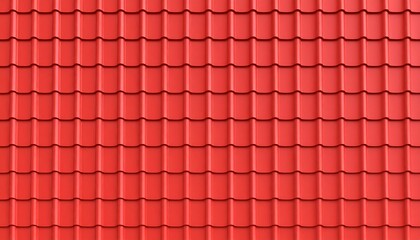 Red roof tiles in repeating pattern