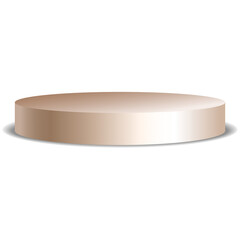 Beige Podium 3d Display Product Placement Design Template Illustration