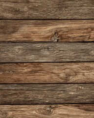 Obraz premium Rustic Wooden Plank Texture, Aged Timber Background, Horizontal Grain, Warm Tones.
