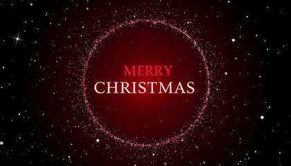 Merry Christmas graphic with a red sparkly ring