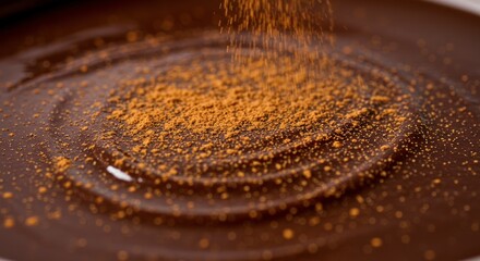 Chocolate mixture with cinnamon topping