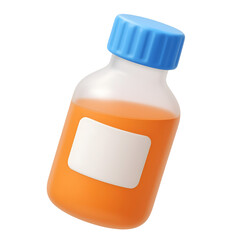 Medicine Bottle Isolated on White Background