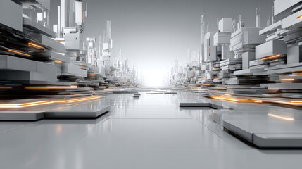 Symmetrical Pattern with Rows of Trees Leading to a Vanishing Point